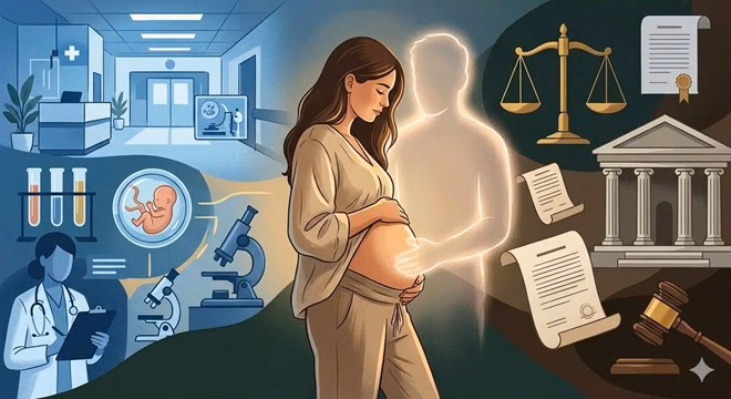 Việc thực hiện IVF từ tinh trùng lưu trữ của người chồng đã khuất đòi hỏi sự tư vấn kỹ lưỡng về pháp lý để đảm bảo quyền lợi cho trẻ. Ảnh: AI/Phạm Ngọc